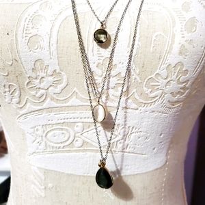 Loft 3-Layered Gem Necklace